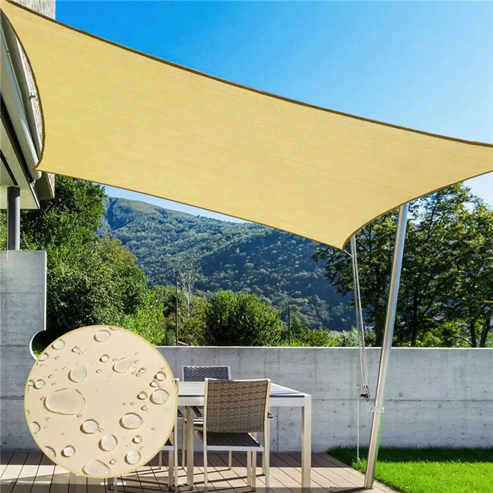 

1 Set Sun Shade Cloth Tear-Resistant Easy Install Rust Resistant Sun Shade Canopy For Outdoor Garden Protection