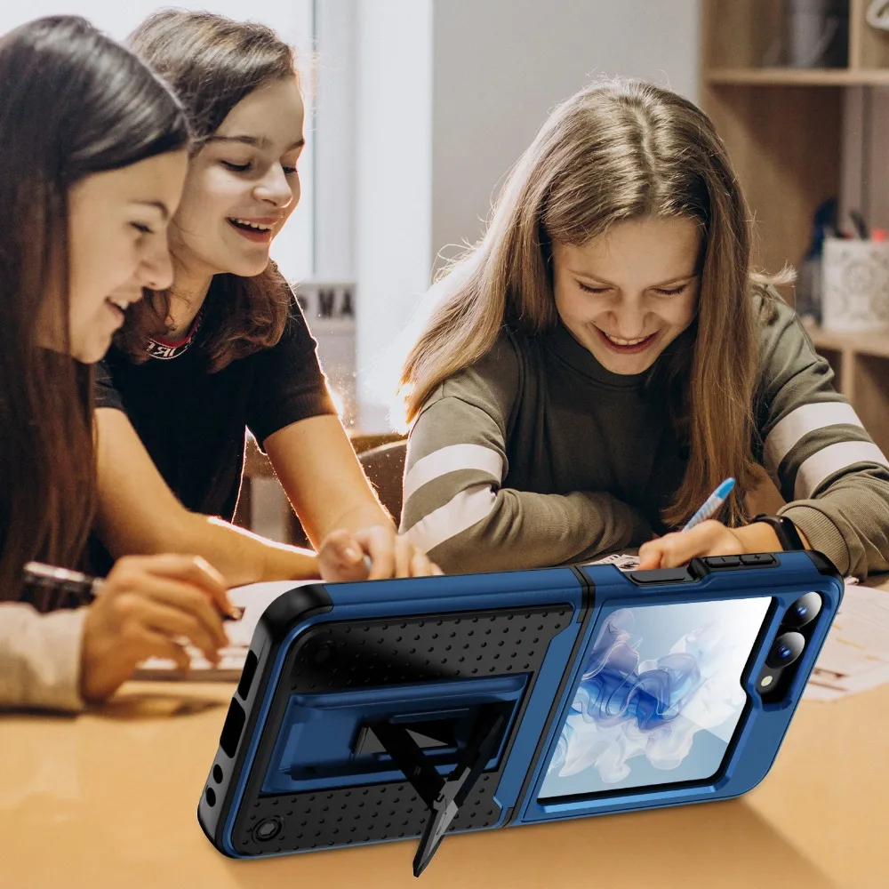 Durable Shockproof Hard Shell Phone Case with Holder
