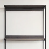 Monica 47" Farmhouse Wood Walk-in Closet Organizer - Rustic Gray Shelf 2