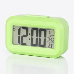 Versatile LED Backlight Digital Desk Clock with Multi - Function Features (Green)