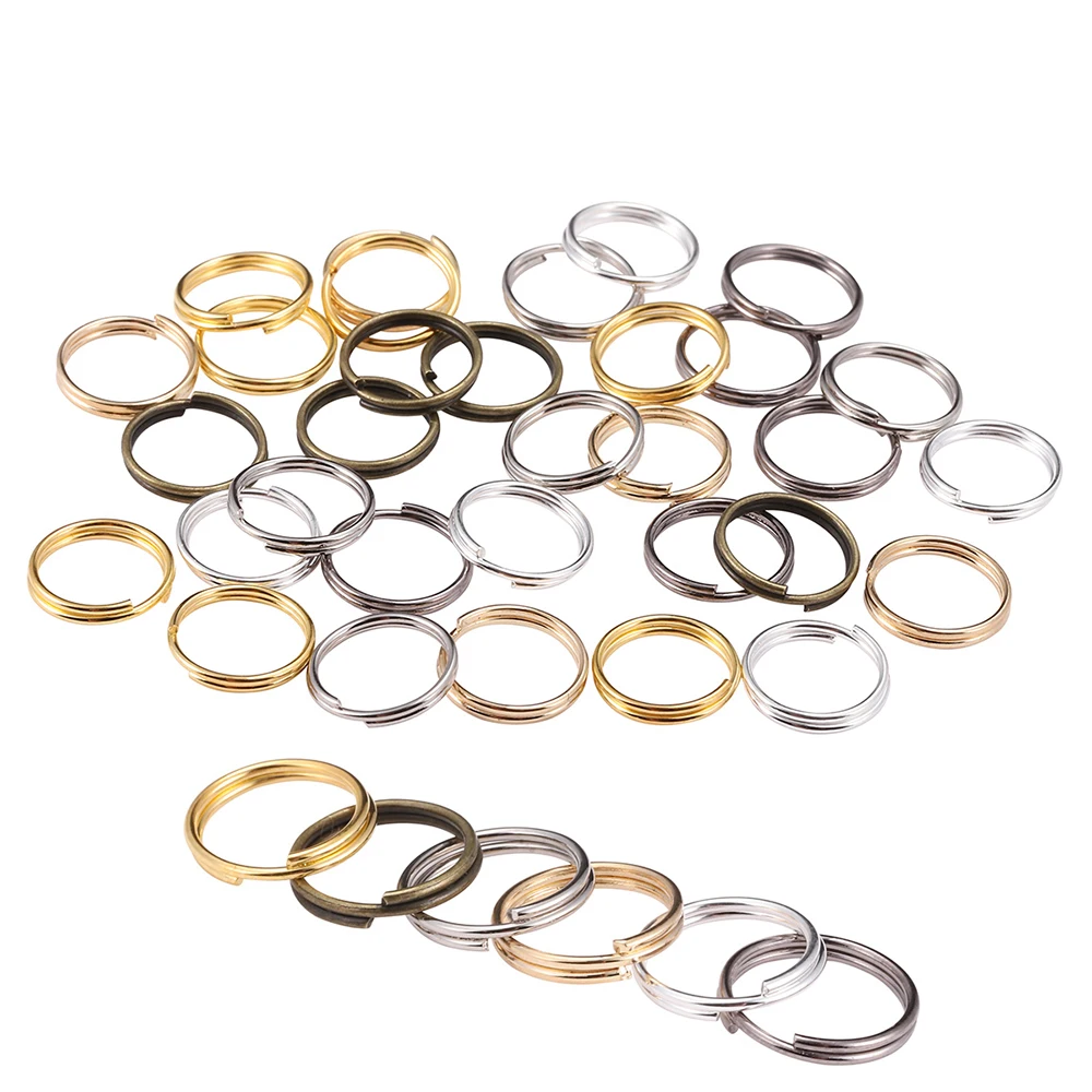 800 Pack Metal 8mm Split Rings Jewelry Making Supplies Jump Rings