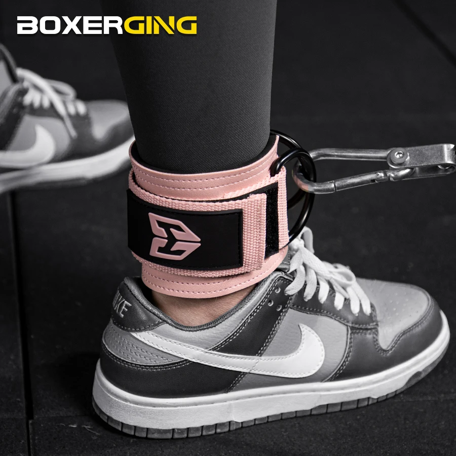 1Pcs Leather Fitness Ankle Straps Adjustable D-Ring Foot Support Cuffs Gym Leg Strength Workouts Pulley Buckle Sports Feet Guard ankle support,ankle straps,fitness ankle straps,ankle support brace,ankle wrist cuffs