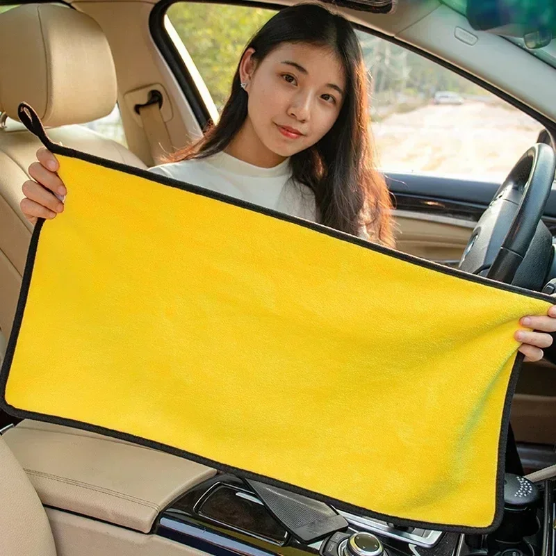 Microfibre Car Cleaning Cloths Thickened Car Towel Super Absorbent 1/10pcs For Wash Waxing Polishing Cleaning Drying