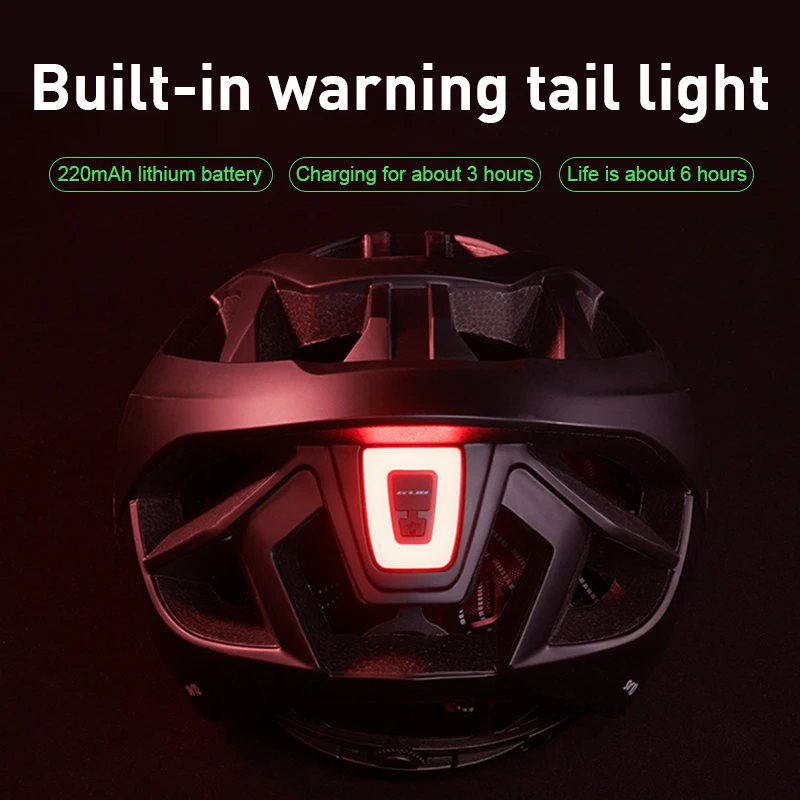 

With Taillights Eps Foam + Pc Shell Convenient Charging Large Air Holes Multi-mode Switching Rear-mounted Taillights Helmet 245g