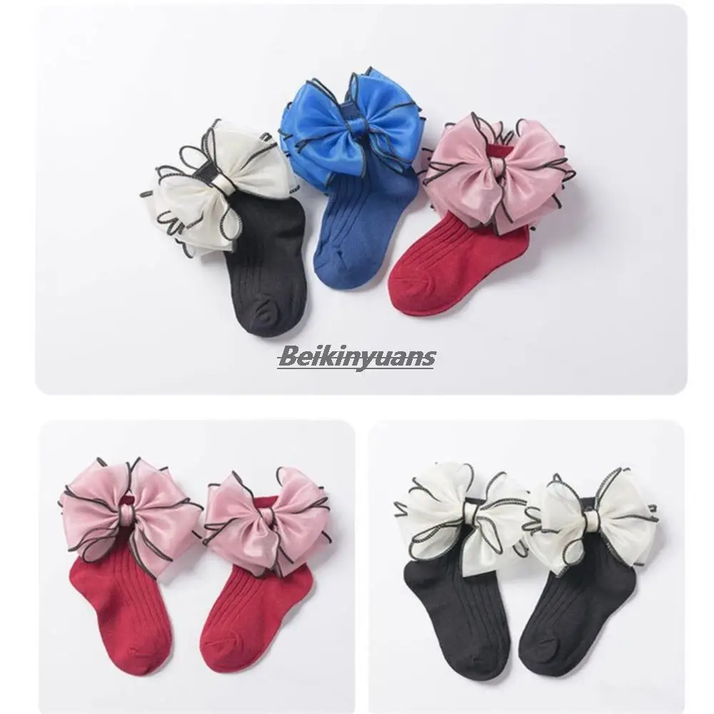 Baby girl Short Sock Bow Girl Lace Cotton Princess Socks for Girls Fashion Children Clothes big bow lace Princess sock