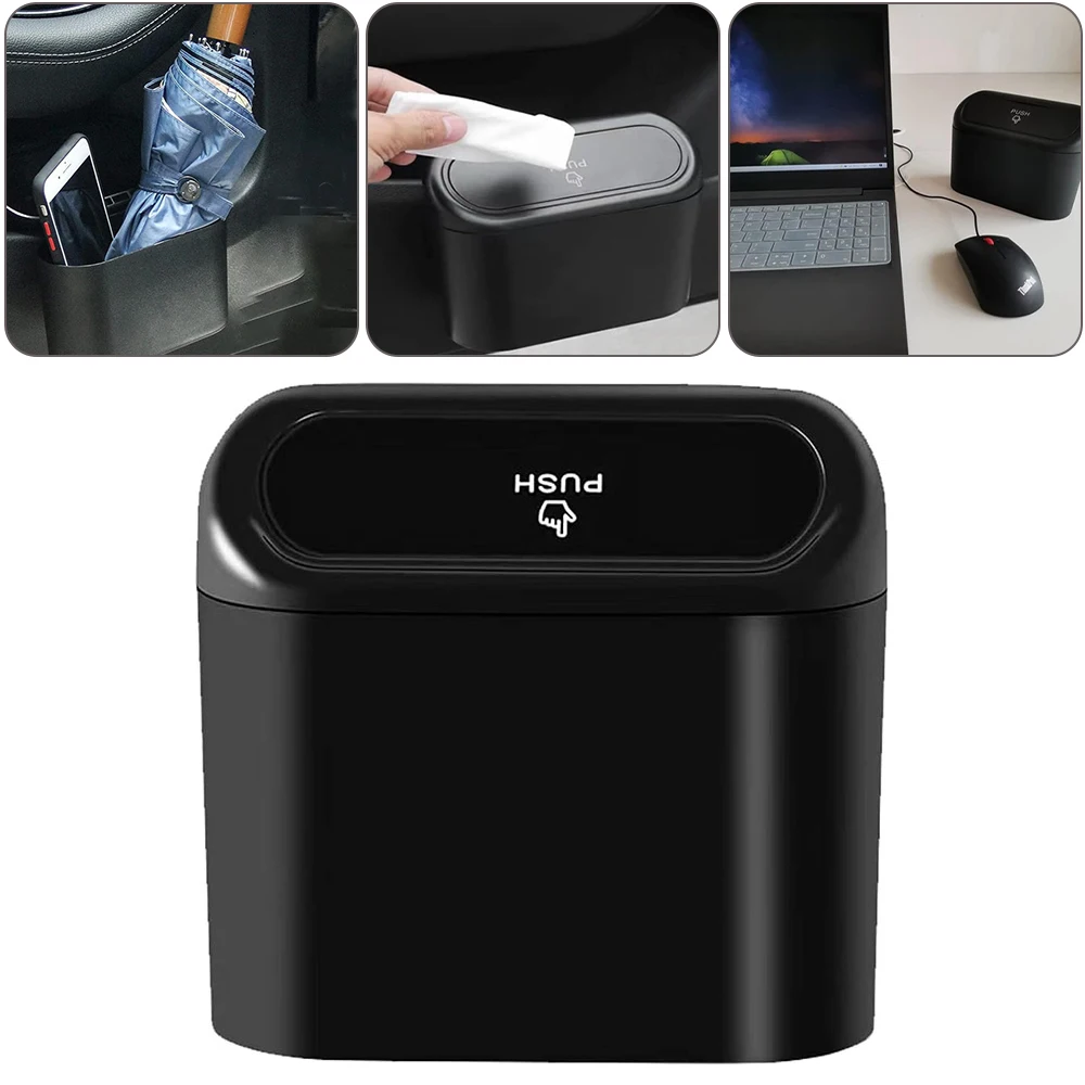 

Portable Suspended Car Garbage Bin Car Garbage Bin Storage Box ABS Square Garbage Bin Car Interior Accessories