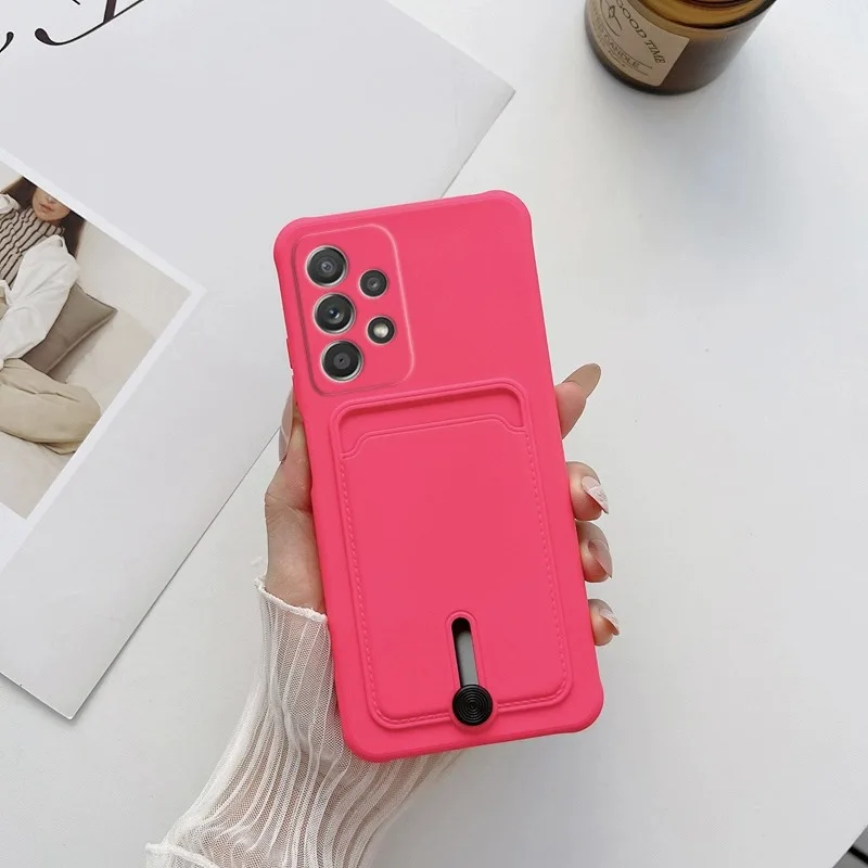 Silicone Soft TPU Mobile Phone Case with Card Slot and Credit Card Holder