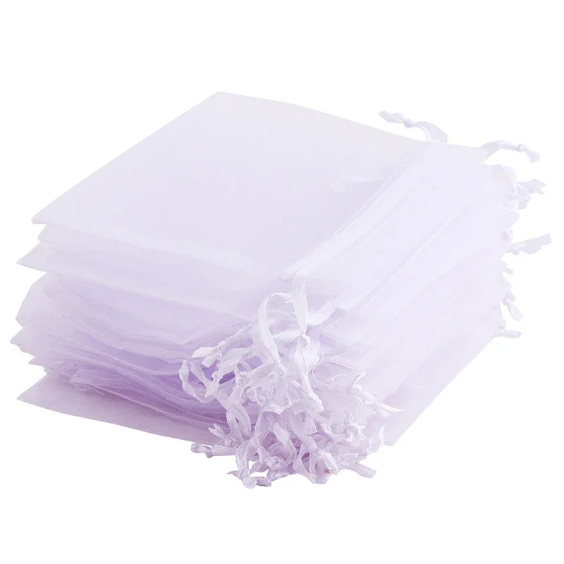 Organza Bags 50PCS 7 * 9cm 9*12CM White Decorations