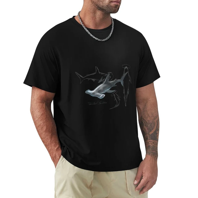 Hammerhead Shark T-Shirt funny t shirt Aesthetic clothing black t shirts  for men - AliExpress