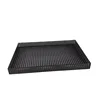 Modern simple hollow tray rectangular black metal living room coffee table tea tray decorative ornament soft decoration jewelry 1