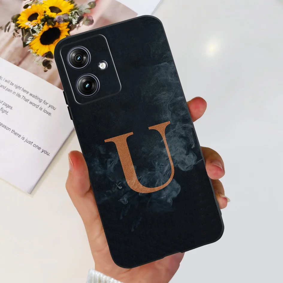 Stylish Flower Letters Soft Couple Phone Cover with Bumper