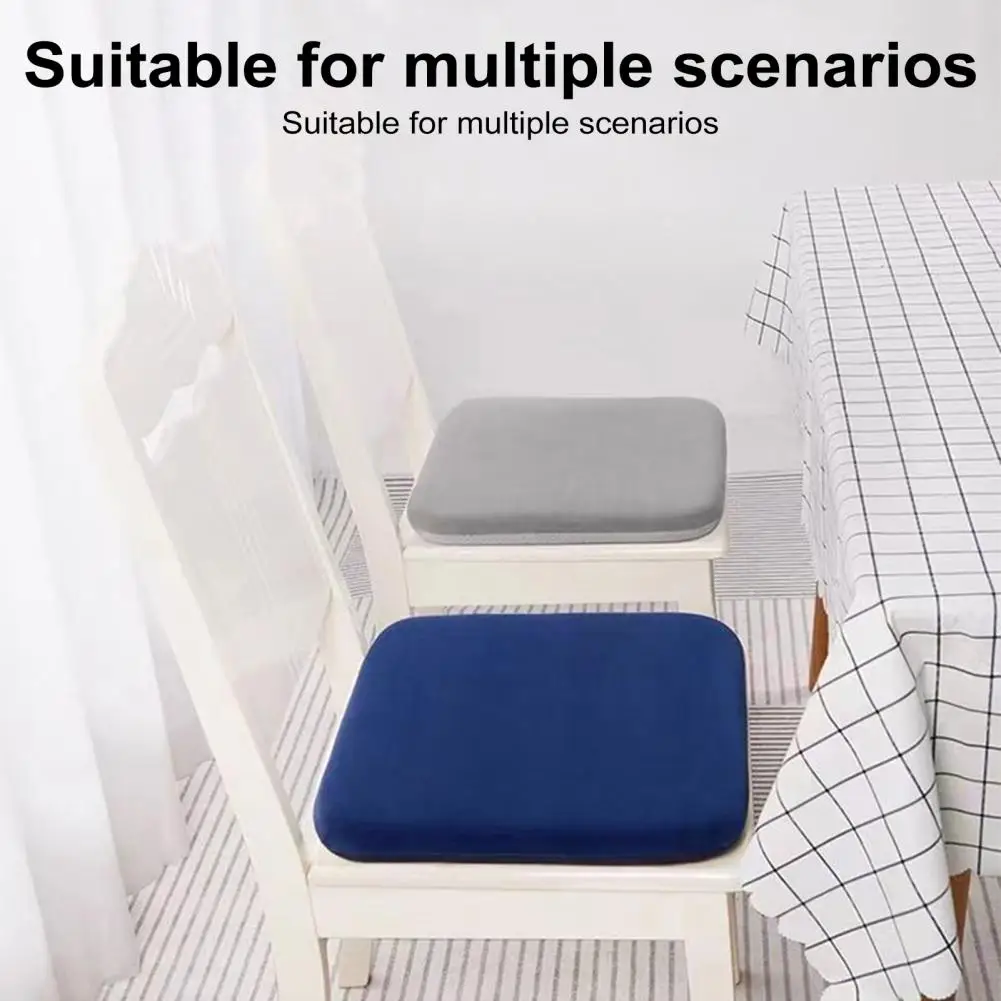 Chair Seat Cushion Ergonomic Memory Foam Seat Cushion with Ties for Office Chair Car Home Non-slip Washable Cover Square 3