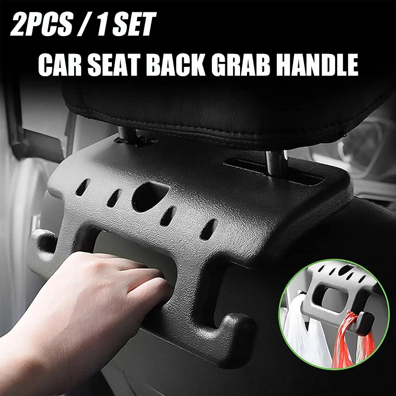 2 PCS / Set Auto Car Seat Back Grab Handle with Hooks for Safety Multi