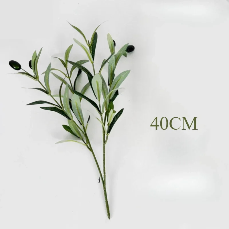 Artificial Olive Branches with Leaves for Decorative Arrangements
