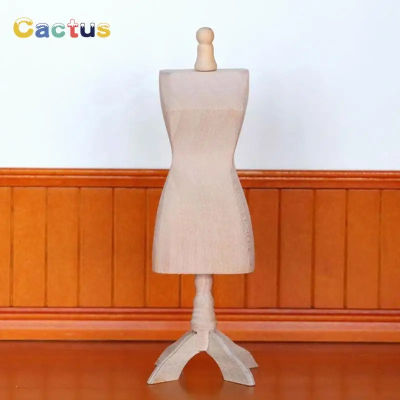 1/12 Scale Dollhouse Mannequin Stand - Gold Miniature Display For Dolls
