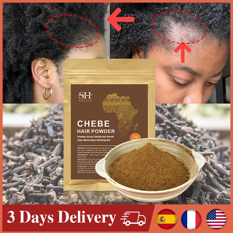 Sevich Hot sale 100g Chebe Powder From Chad 100% Natural Hair Regrowth 2 Month Super Fast Hair Growth Treatment Get Rid of Wigs