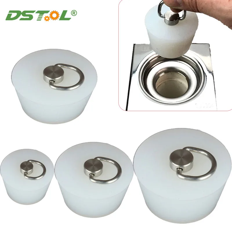 

Silicone Floor Drain Plug With Handle Red Wine Stopper Kitchen Bath Tub Sink Water Stopper Laundry Bathroom D-Type Lifting Ring