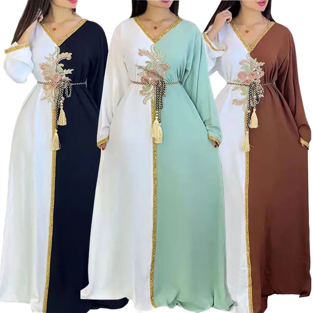 

Abaya Dubai Muslim Dress Luxury Ramadan Kaftan Islam Embroidery Robe Women Caftan Marocain Maxi Party Dresses 2022 Abayas Femme
