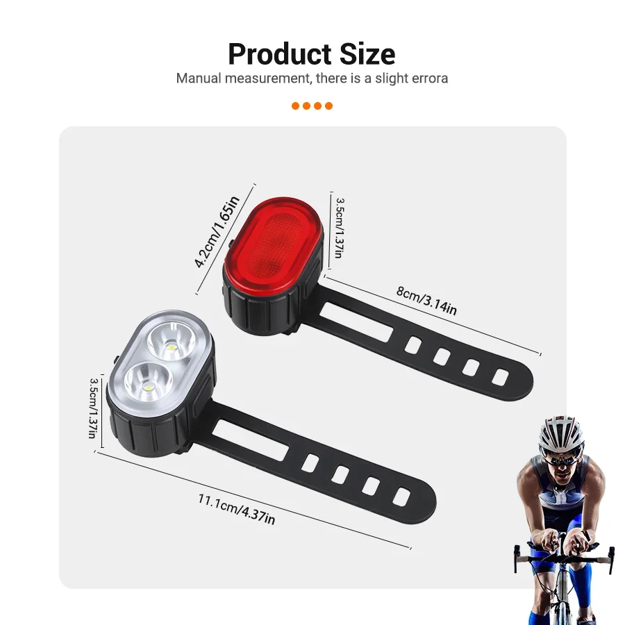 Rechargeable Bicycle Light Set 6