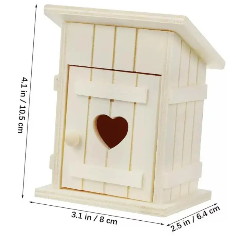 1Pcs 인형 집 새 둥지 미니어처 나무 새집 DIY 닭장 어린이 장난감 창조적 인 드로잉 공예 놀이방 장식