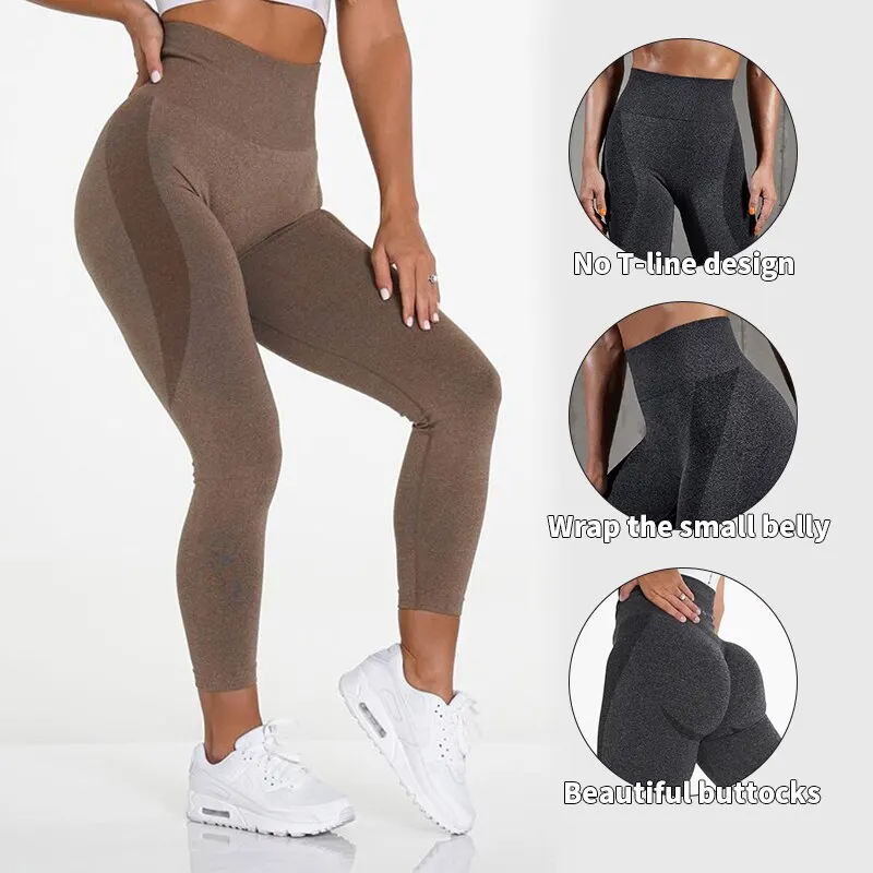 Sports Leggings Women Fitness Yoga High Waist Butt Lift Curves Workout Tights Elastic Gym Training Pants Female Seamless