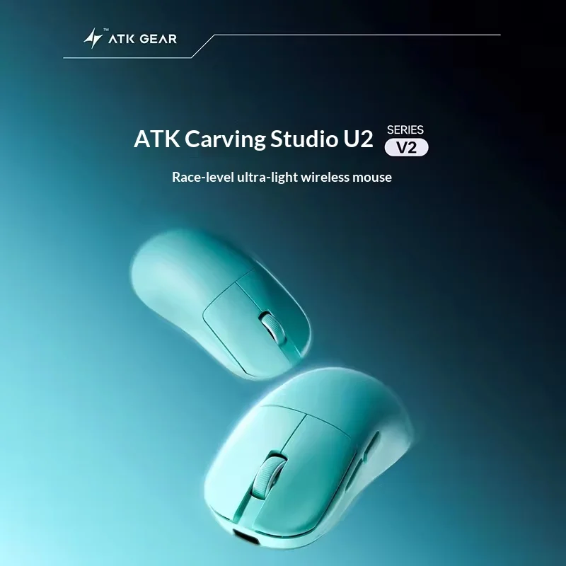 ATK 블레이징 스카이 U2V2 경량 게이밍 마우스 39g 3모드 무선 Paw3950 8000Hz Paw3395 FPS 게이머용 PC 액세서리
