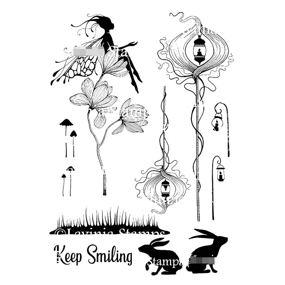 Clear Stamps Fairies Plants Series Silicone Stamp for Card Making Album DIY Scrapbooking