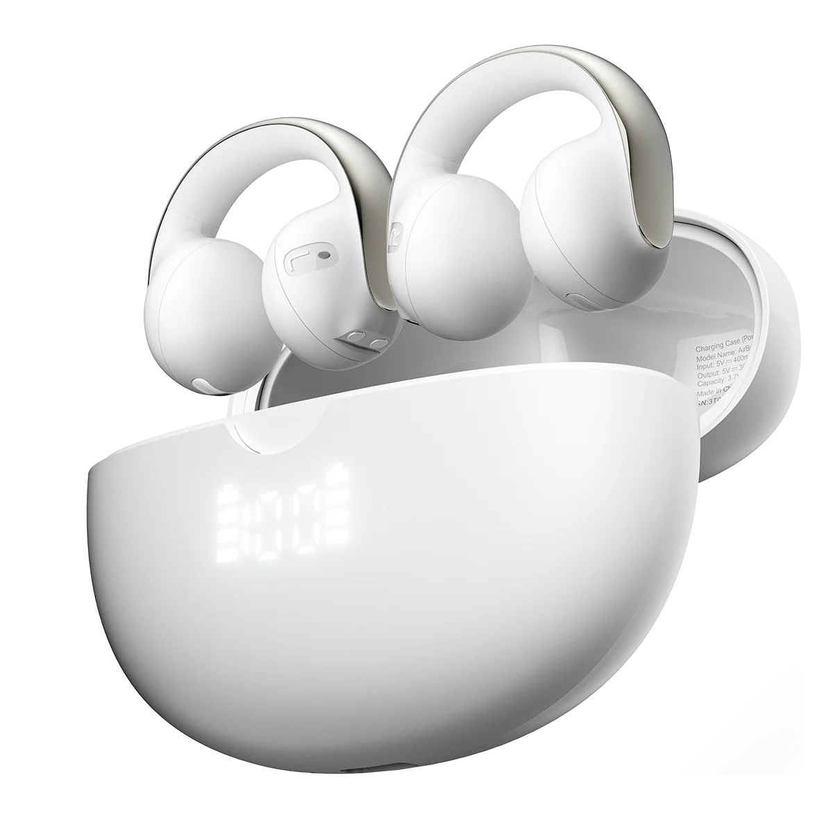 Blackview AirBuds 13  Wireless Ear Clip Headset with LED Display IPX7 Waterproof, Bluetooth 5.4 Sports Earphones with Mic,400mAh