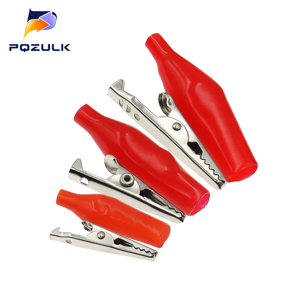 4 Morsetti A Coccodrillo Da 20 A Completamente Isolati, Con Presa Banana Da 4 Mm, Per Test Elettrici Auto E Batterie, Nero+rosso - 5