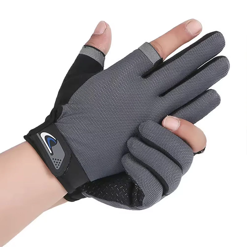Men Fishing Gloves Women Two Finger