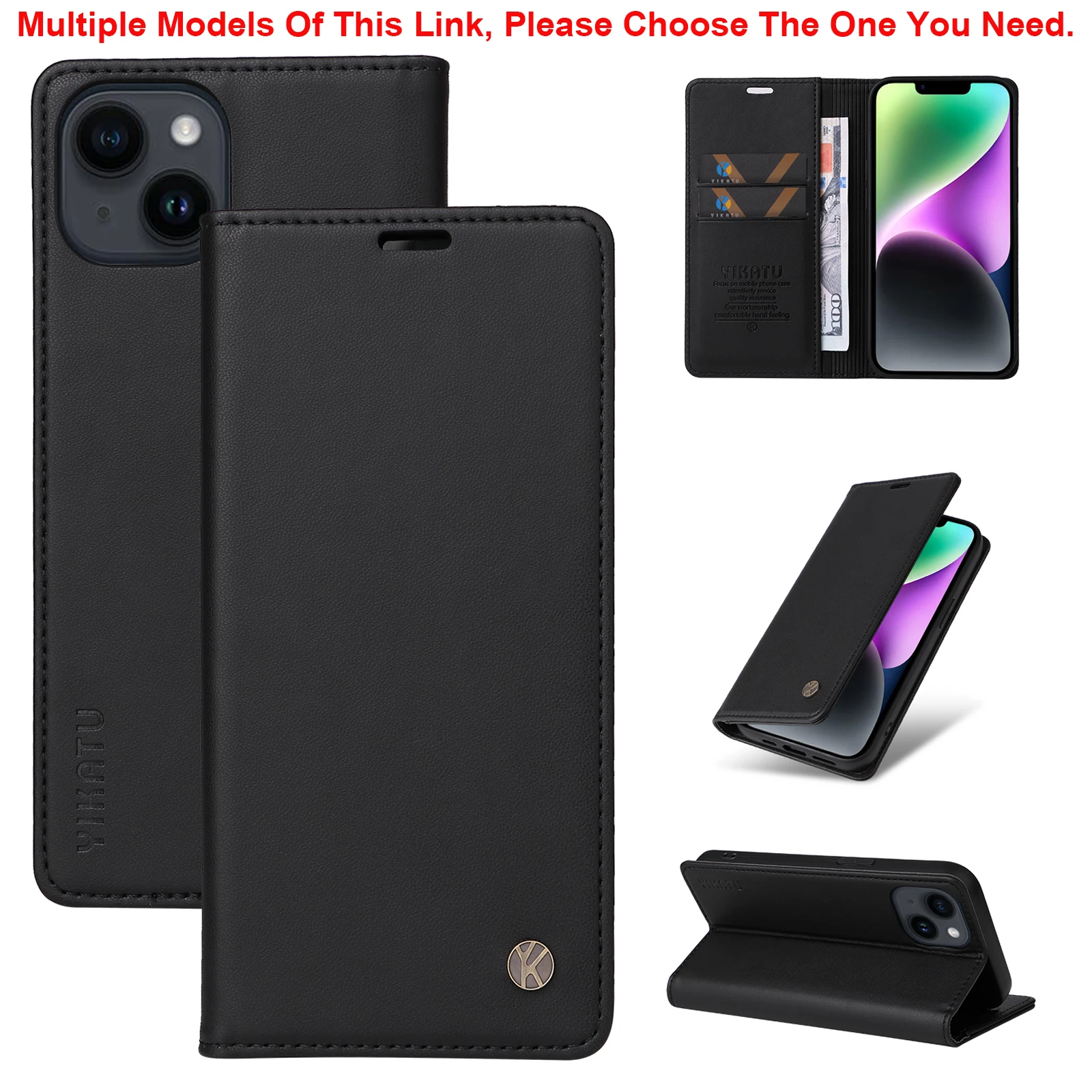 Universal Luxury Wallet Phone Case - Sleek Protective Cover with Card Holder