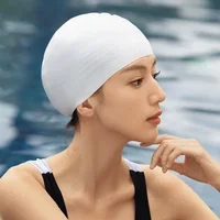 Brand Adlut Printed Silicone Swimming Cap Non-slip Comfortable Pool Swim Hat for Women Long Hair Men Bonnet De Natation Femme 2