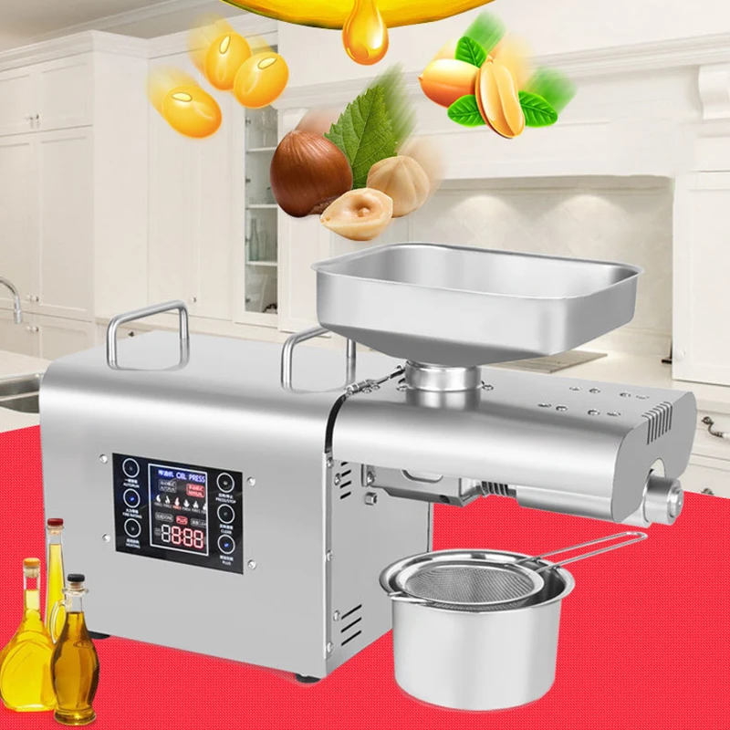 Oil Press Automatic FLaxseed Sunflower Peanut Extracting Machine High Sesame Hydraulic De Aceite Heat Olive Hard Stainless Steel 2