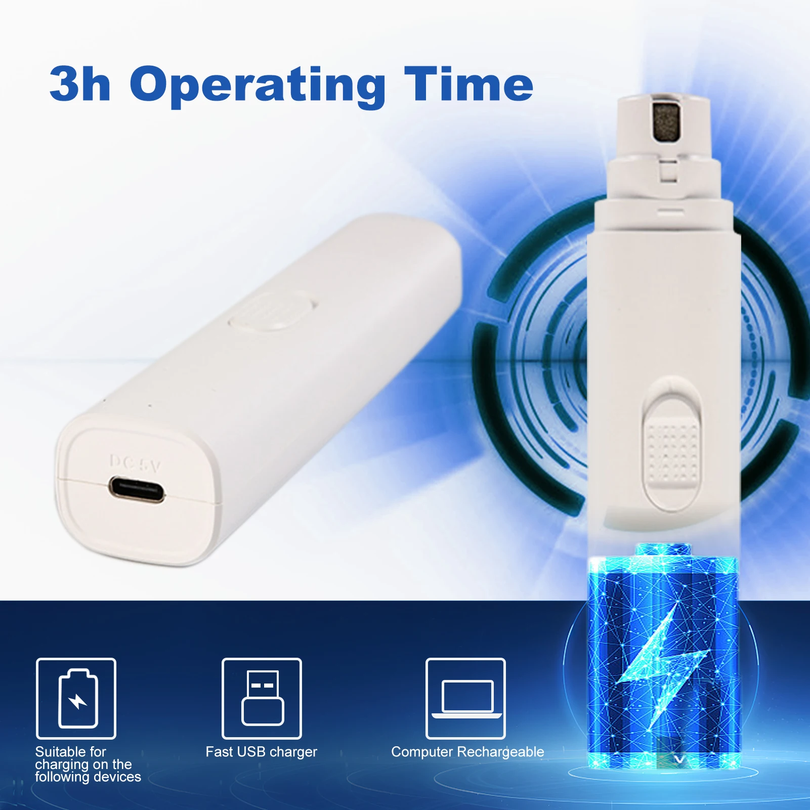 Pet Nail Grinder for Cats and Dogs Professional 50dB USB Fast Charging 3 Hours Working Time Nail Grinder