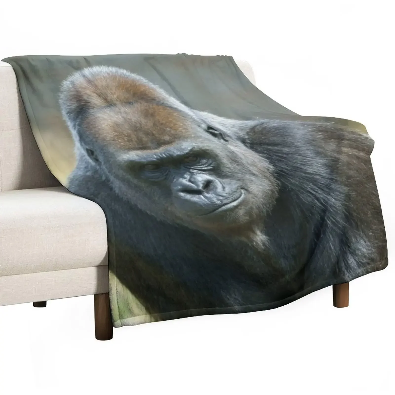

New Gorilla Ozala Throw Blanket Hairy decorative Thermals For Travel bed plaid Blankets