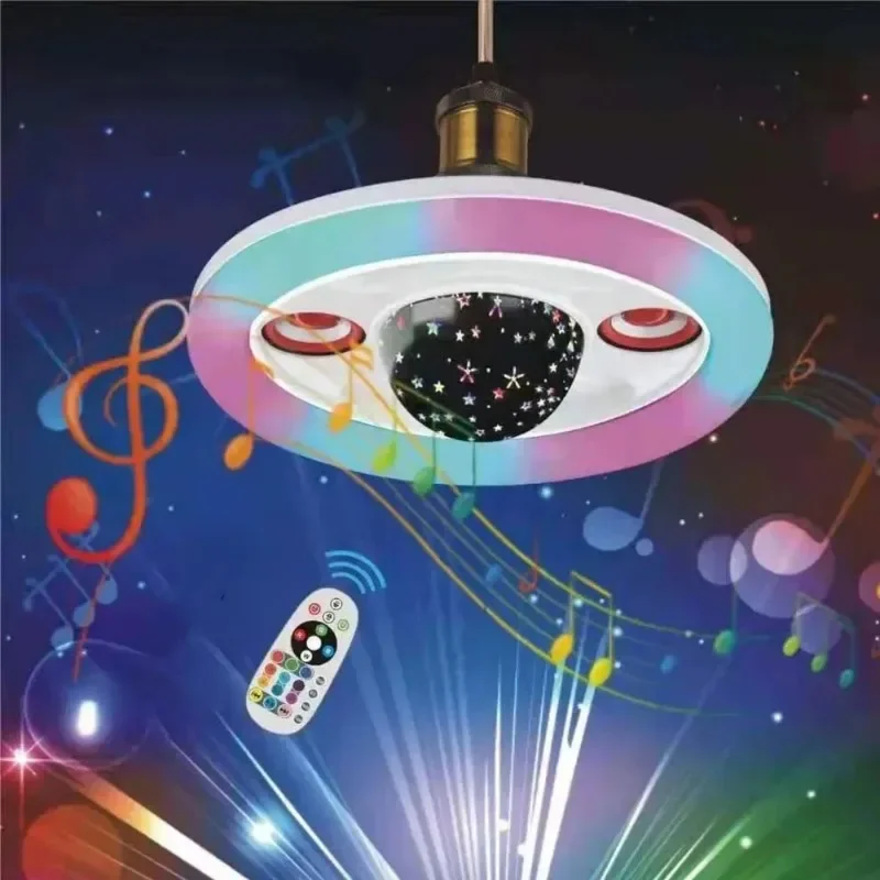 

2023 Popular Led Music Light Bulb 36W High Power Ceiling RGB Color Changing Lamp Speaker with Remote for Indoor Home Party