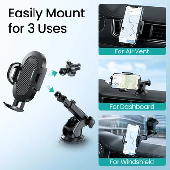AUFU Sucker Car Phone Holder Smartphone Mount Stand GPS Telefon Mobile Cell Support For iPhone 15 14 13 Pro Max Xiaomi Samsung 2