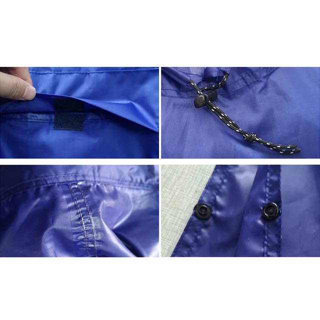 Hordozható 3 Az 1 -Ben Eső Kabát Túrázás Kemping Multifunkcionális Esőkabát Poncho Szőnyeg Napellenző Tartós Kültéri Tevékenységek Esőfelszerelés - Image 4