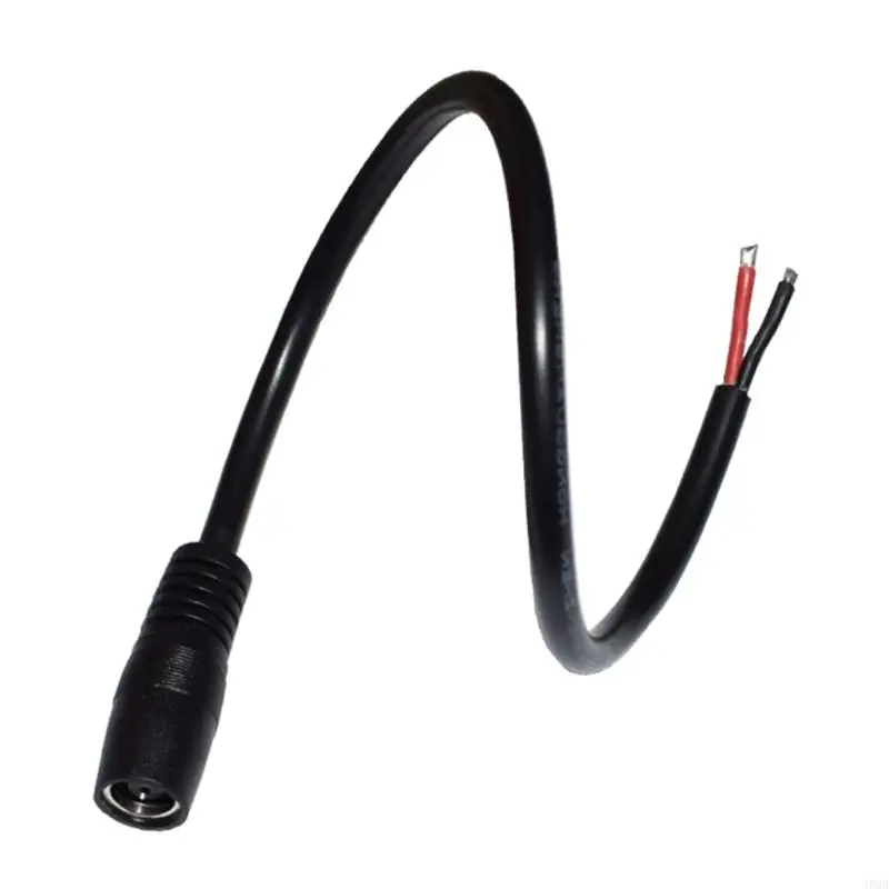 J0MB 30cm DC7.9mmx0.9mm Power Supply Cable 7909 Female Connector to Bare End 16AWG for Solar Cell and Electronics Black