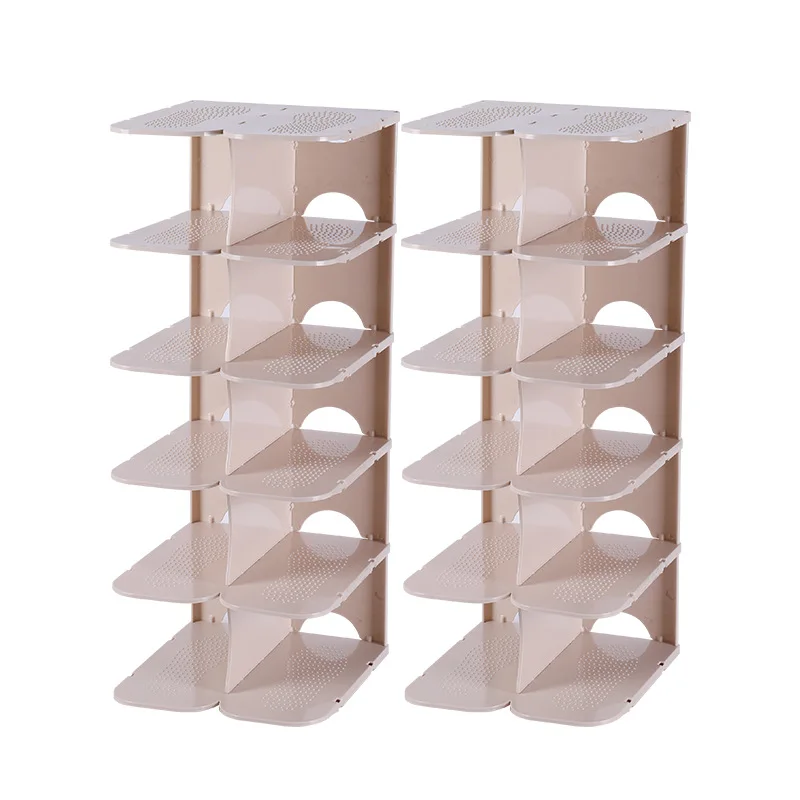 Soporte para zapatos de 4 capas, estante para zapatos práctico y plegable,  ajustable para armario de entrada