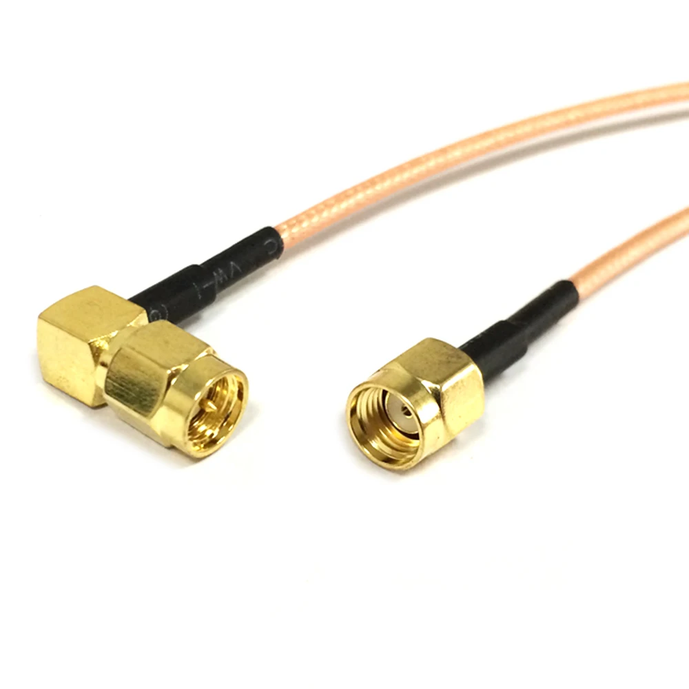 

New RP-SMA Plug Switch SMA Male Right Angle Convertor RG316 Pigtail Cable 15CM 6" Adapter for WIFI Antenna