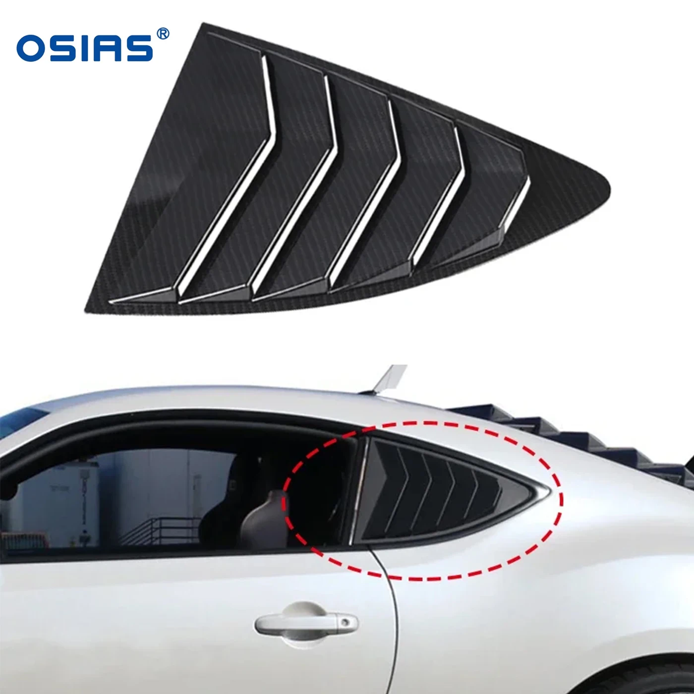 

Черные оконные жалюзи заднего четверти ABS подходят для 2013-18 Scion FRS Subaru BRZ Toyota 86