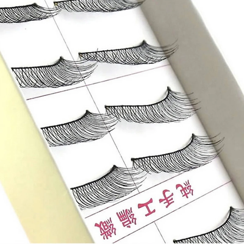 

10 пар накладных ресниц ручной работы, длинные толстые для перекрестных мягких натуральных накладных глаз