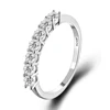 URMYLADY Real D Color 7 Stones 3mm Full Moissanite Row Rings S925 Sterling Silver Plate Pt950 Simple Jewelry For Wholesale 2