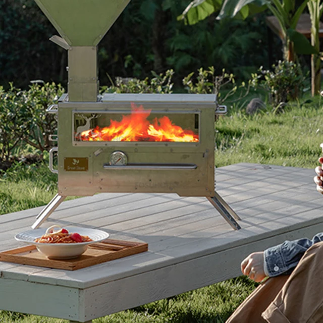 Északi Öntöttvas Chimeneák Kültéri Fűtő Kályha Kreatív Szabadidő Többfunkciós Téli Kemping Fűtés Kemence