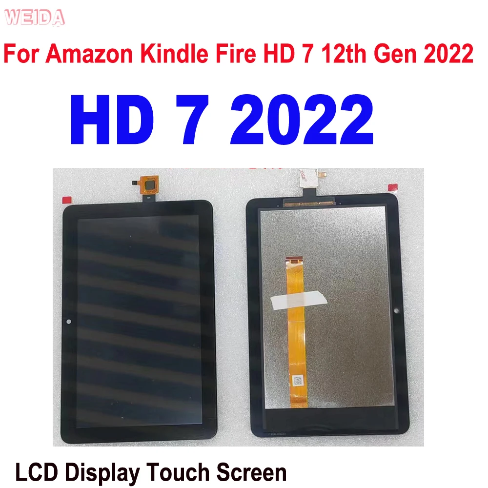 7'' AAA+ For Amazon Kindle Fire HD 7 2022 LCD HD 7 HD7 12th Gen 2022 HD 7 2022 LCD Display Touch Screen Digitizer Assembly
