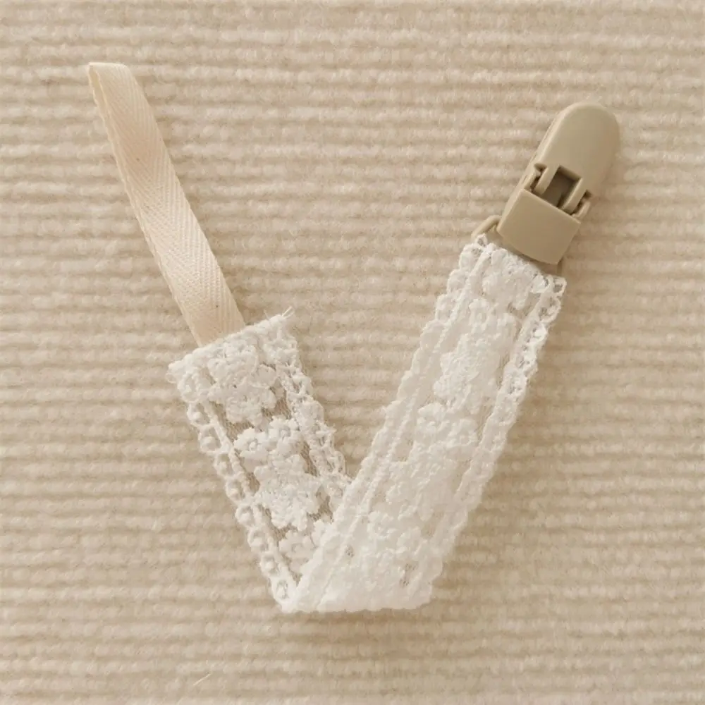 Lace Baby Cloth Pacifier Chain Adjustable Floral Soother Holder Teether Toys Straps Dummy Clips Nipple Holder Clips Toddler