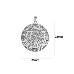 Stainless Steel Seven Archangels Sigil Charms - Vintage Amulet Jewelry Accessories for DIY Necklaces and Keychains (Steel Color)