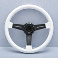14 Inch Grijs/zwart Diepe Schotel Suède Racing Auto Sport Stuurwiel Voor Mitsubi
