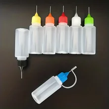 5pcs 20/30/50ml Squeeze Bottles Needle Tip PE Glue Applicator Bottle Craft Tool Transparent For Paper Quilling